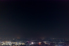 中石化工厂夜景灯光航拍摄影图