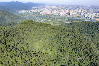 祖国大好河山肇庆鼎湖山5A景区航拍摄影图