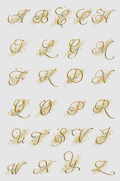 欧式立体银色金属英文字母