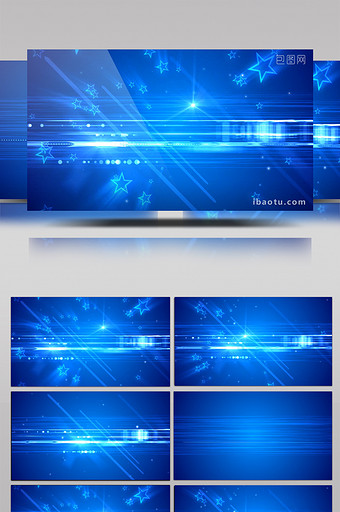 蓝梦幻粒子光斑动画循环背景高清视频素材图片