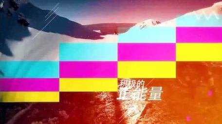 彩色清新时尚运动图形图文片头包装AE模板