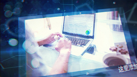 三维空间科技图文展示ae模板