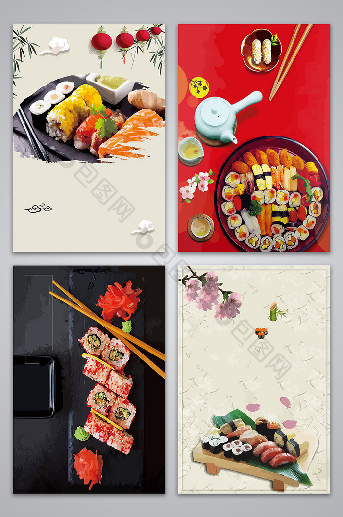 寿司宣传单寿司招贴寿司海报图片