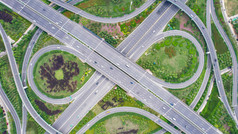 城市高架立交桥交通航拍摄影图