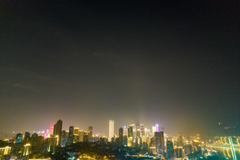 重庆长江大桥城市夜景灯光航拍摄影图