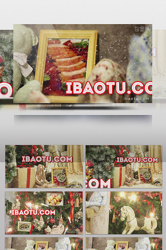 圣诞树礼物相册展示AE模板图片