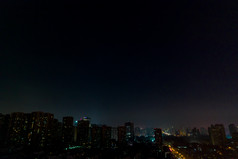 西安大唐不夜城夜景灯光航拍摄影图