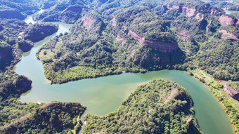 祖国大好<strong>河山</strong>广东丹霞山5A景区航拍