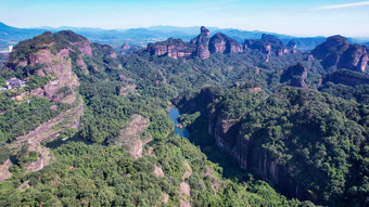 祖国大好<strong>河山</strong>广东丹霞山5A景区航拍