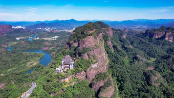 祖国大好河山广东丹霞山5A景区航拍