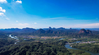 祖国大好<strong>河山</strong>广东丹霞山5A景区航拍