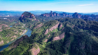 祖国大好<strong>河山</strong>广东丹霞山5A景区航拍