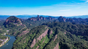 祖国大好河山广东丹霞山5A景区航拍