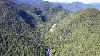 祖国大好河山肇庆鼎湖山5A景区蝴蝶湖航拍