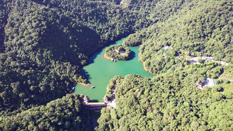 祖国大好河山肇庆鼎湖山5A景区蝴蝶湖航拍