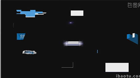 时尚蓝色商务科技风格毛刺栏目包装字幕模板