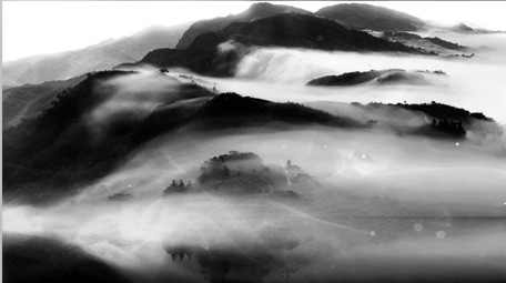 场景-山-水墨山