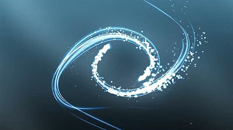 优雅漂亮粒子蓝光LOGO片头pr模板