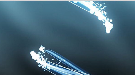 优雅漂亮粒子蓝光LOGO片头pr模板