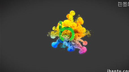 炫酷 彩色粒子片头LOGo模板