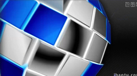 3d机械球体科技图文展示模板