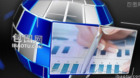 3d机械球体科技图文展示模板