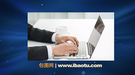 蓝色科技商务图文展示AE模板