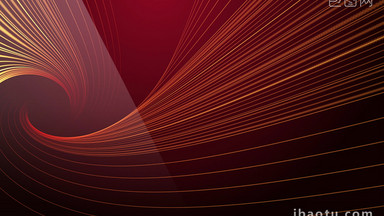 时尚科技红色金色螺旋线条波纹背景视频合集