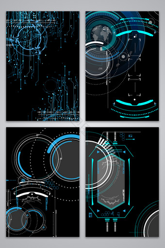 大气简约黑色科技背景图图片