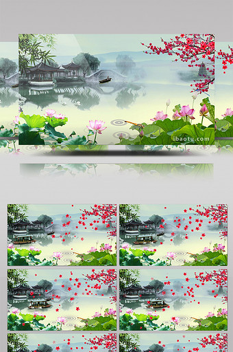 中国风山水风景背景视频图片