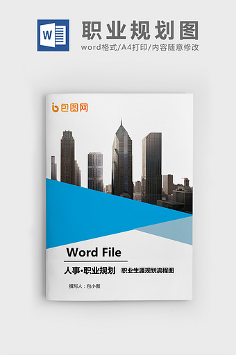 职业生涯规划设计流程图WORD模板图片