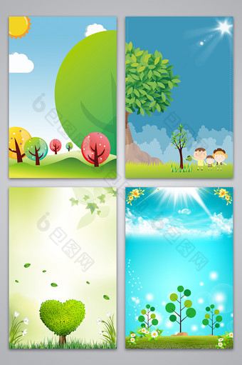 植树节矢量设计背景图图片