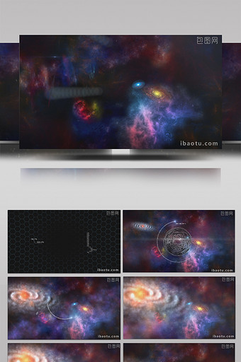 创意科技星系宇宙素材AE模板图片