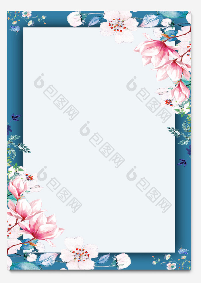 word背景图片唯美,word背景图片清新 水彩花朵春天word感谢信信纸背景模板