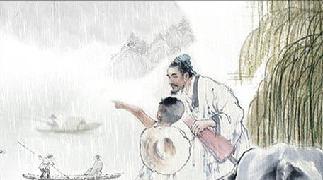 水墨中国风古韵清明节背景视频