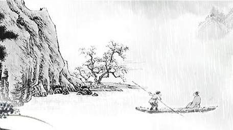 水墨中国风古韵清明节背景视频