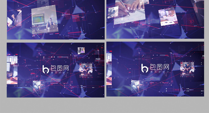 高科技绚丽科技感点线链接宣传AE模板图片