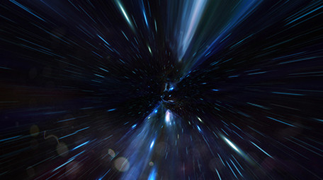 宇宙空间流光科技信息数据隧道穿梭视频素材