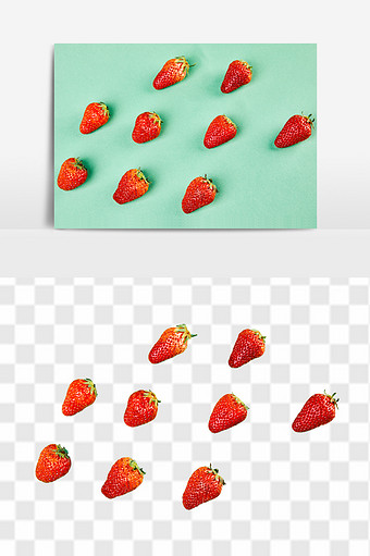 新鲜奶油草莓水果图片