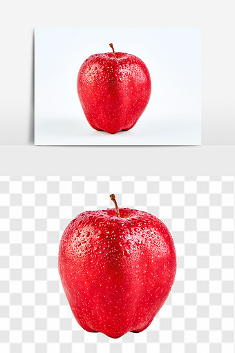 新鲜大苹果元素素材图片