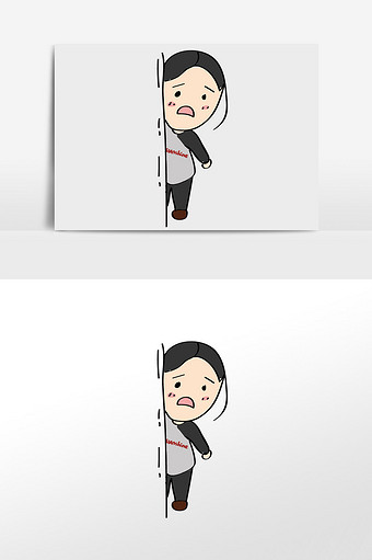 卡通吃惊表情