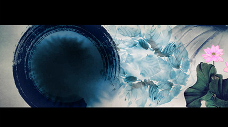 中国风唯美水墨舞台背景视频