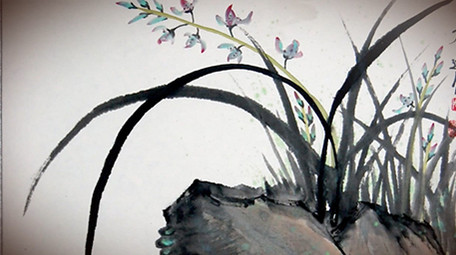 古诗花草中国风舞台背景视频