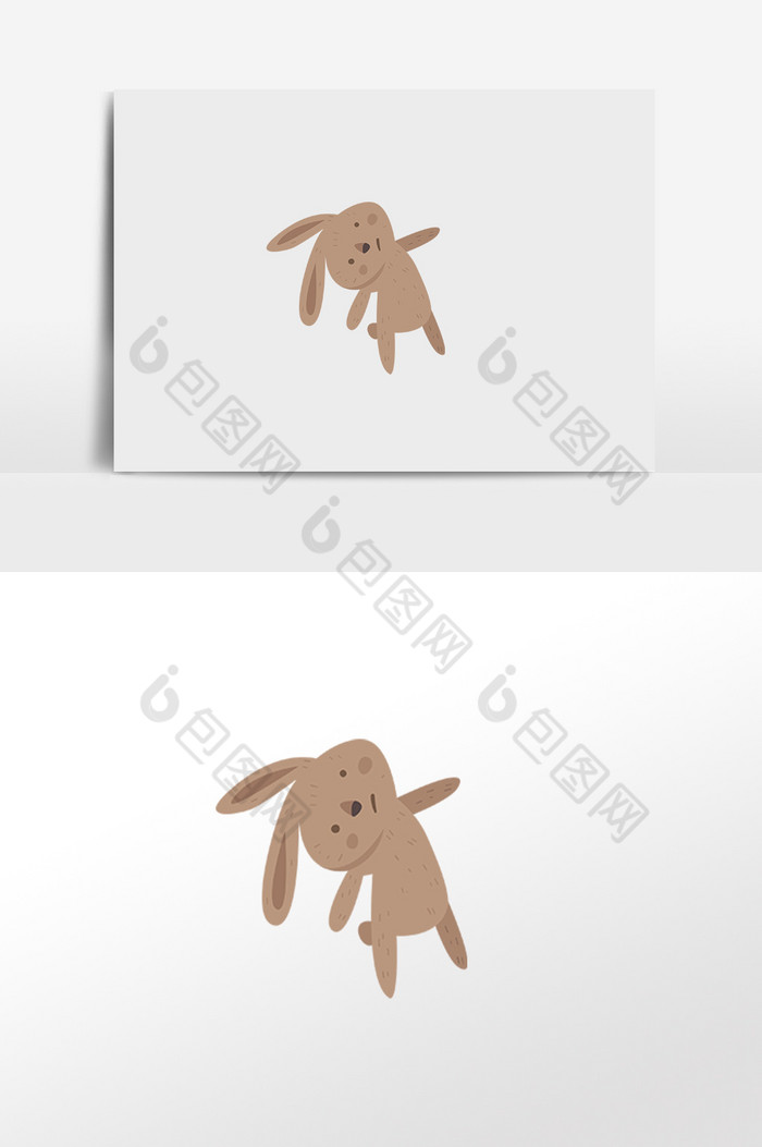 小兔子棕色兔子图片
