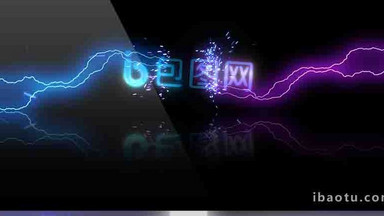 ae模板闪电蓝火焰电流特效标志演绎