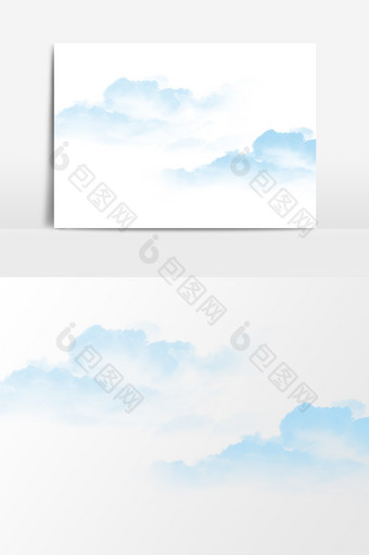 白云蓝天云团元素素材图片