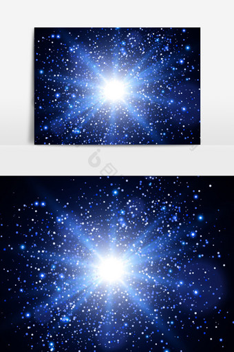 蓝色光效粒子光效图片