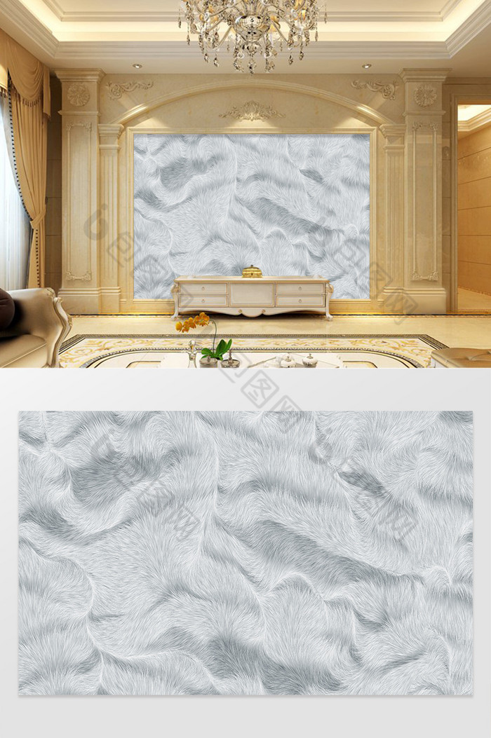 高清3D大理石纹山水花日出背景墙凤羽图片图片