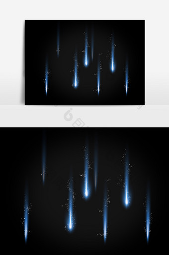 蓝色光纤陨石光点元素图片