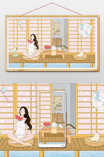 红日精选作品版女生插画的图片